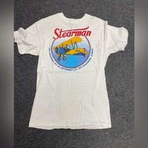 National Stearman Fly In 1991 Tshirt 20th Anniversary Biplane Aircraft WWII USA
